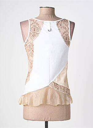 Top stretch sans manche blanc FILLE DES SABLES femme
