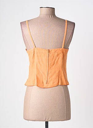 Top col carré fines bretelles orange ROSA ROSAM femme