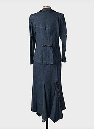 Ensemble jupe fermeture boutonnée sur le devant bleu ROSA ROSAM femme