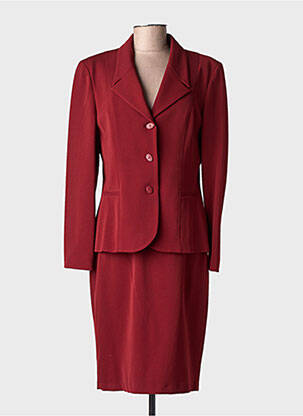 Ensemble jupe fermeture boutonnée sur le devant rouge ROSA ROSAM femme