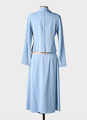 Ensemble jupe fermeture boutonnée sur le devant bleu BAI AMOUR femme