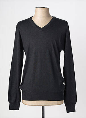 Pull col v manches longues noir ENZO DI MILANO homme