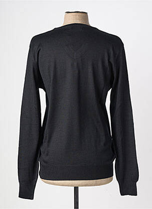 Pull col v manches longues noir ENZO DI MILANO homme