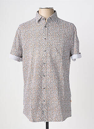 Chemise manches courtes imprimé fantaisie blanc CALAMAR homme