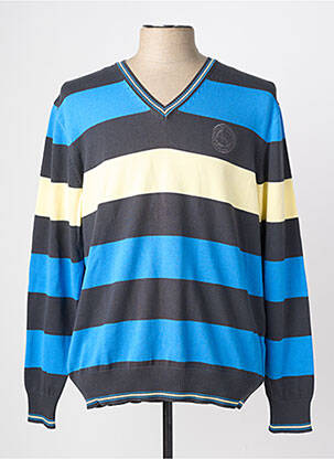 Pull col v manches longues bleu OLIVER HOLTON homme