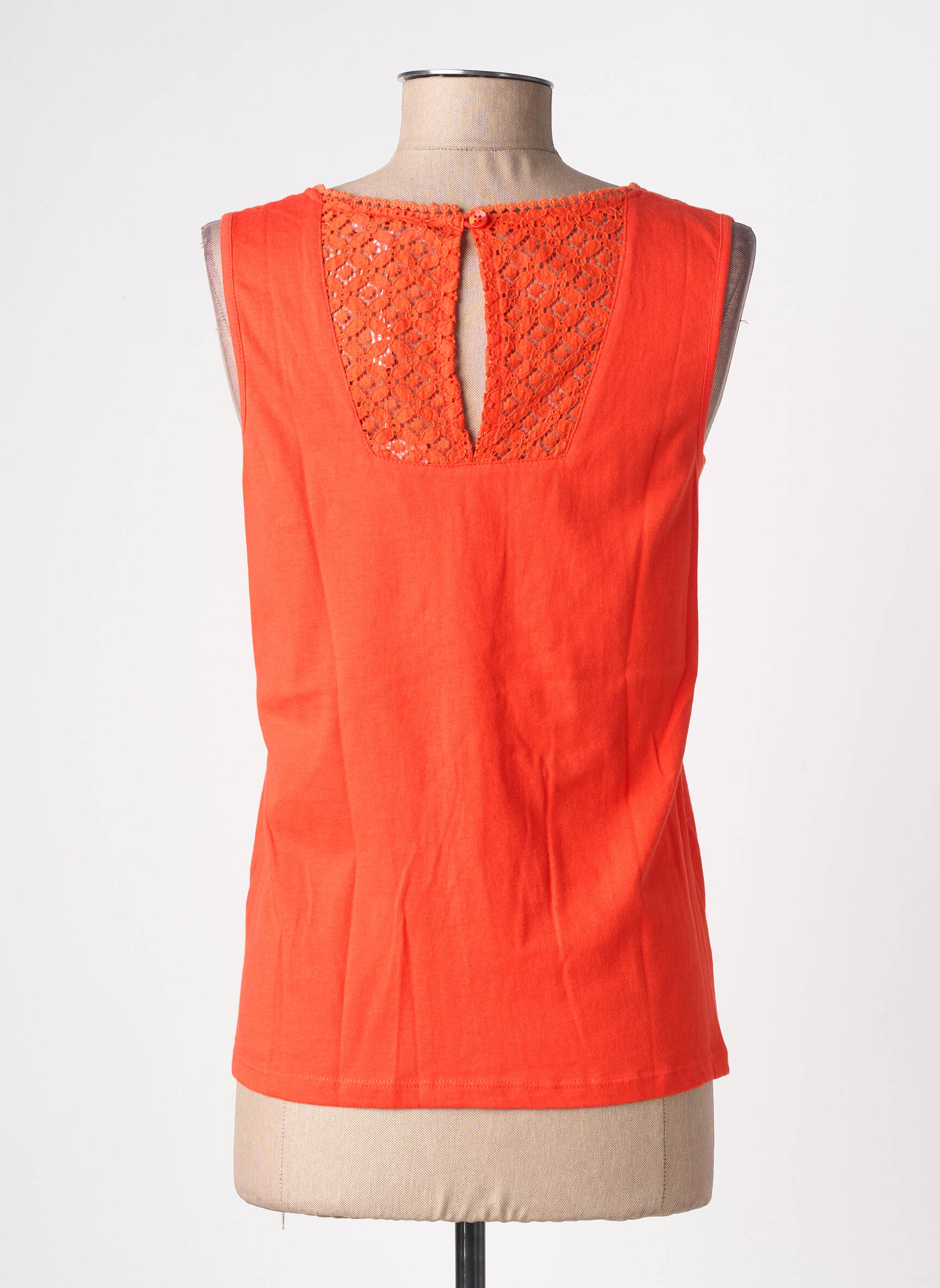 Top stretch sans manche orange AGATHE & LOUISE femme