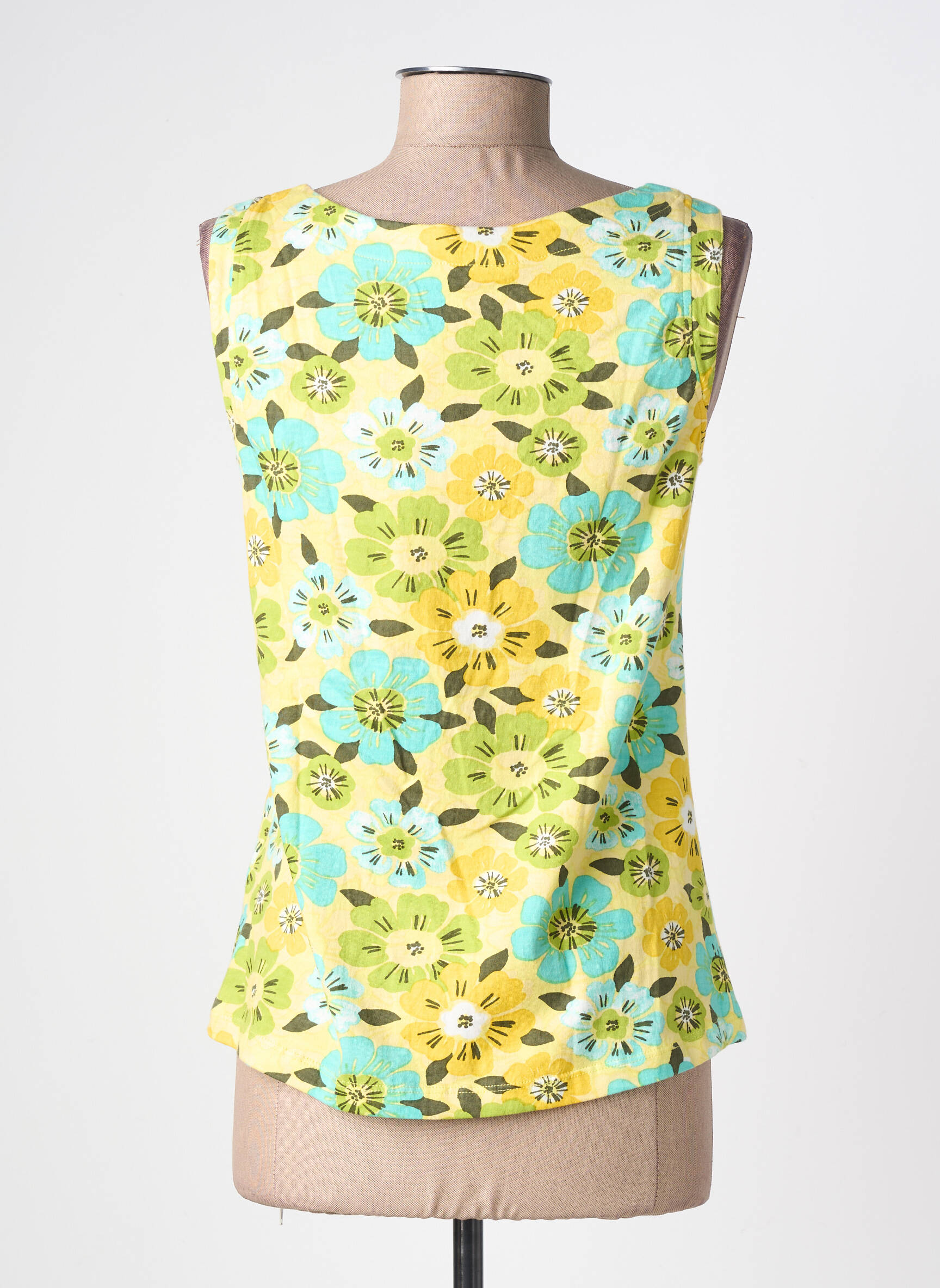Top stretch sans manche jaune AGATHE & LOUISE femme