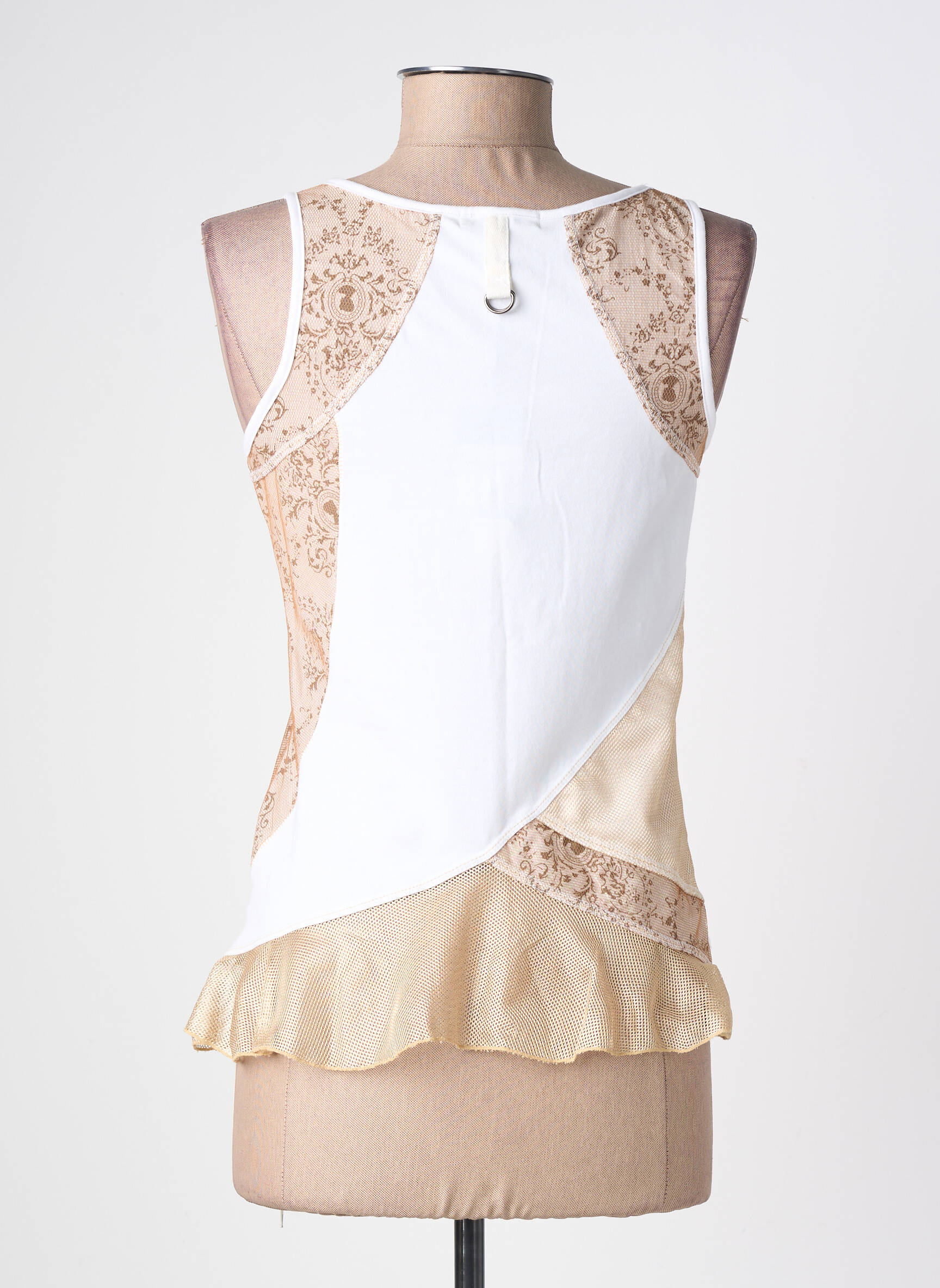 Top stretch sans manche blanc FILLE DES SABLES femme