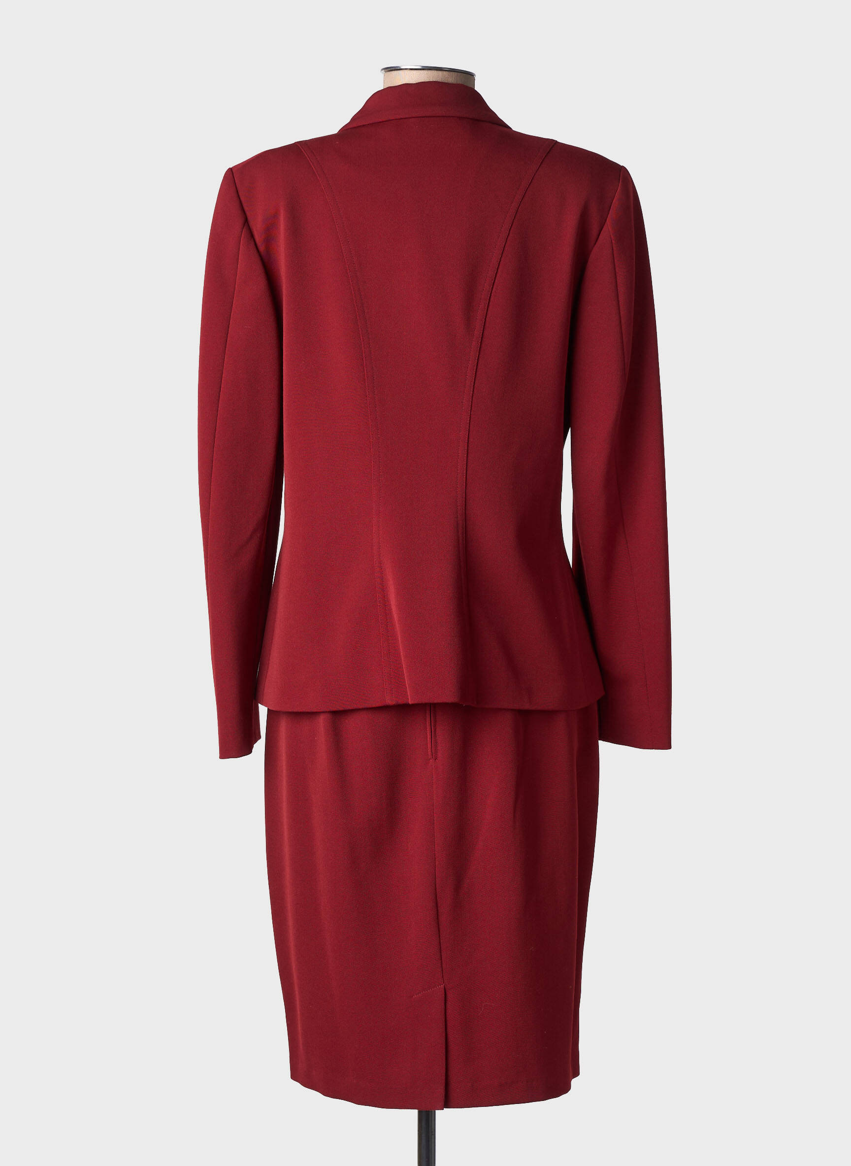 Ensemble jupe fermeture boutonnée sur le devant rouge ROSA ROSAM femme