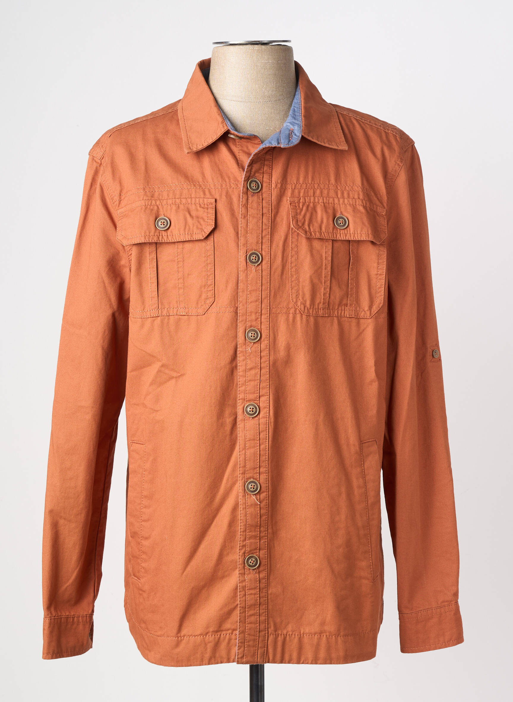 Veste casual fermeture boutonnée sur le devant orange CASUAL SPIRIT homme
