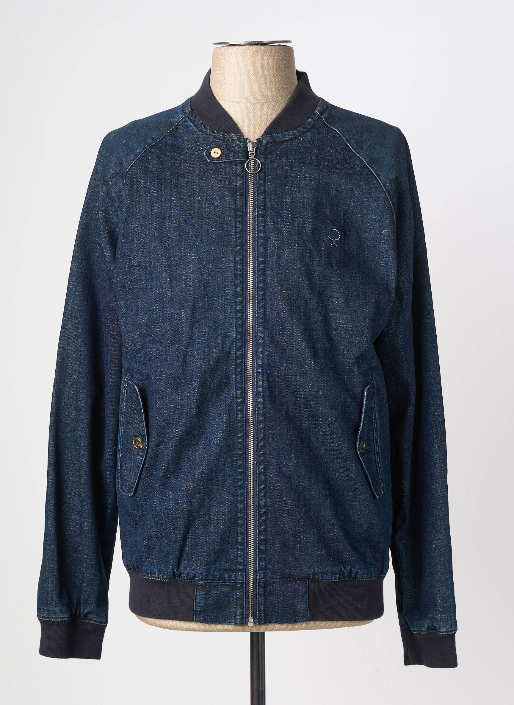 Veste casual resserrée sur le bas bleu FAGUO homme