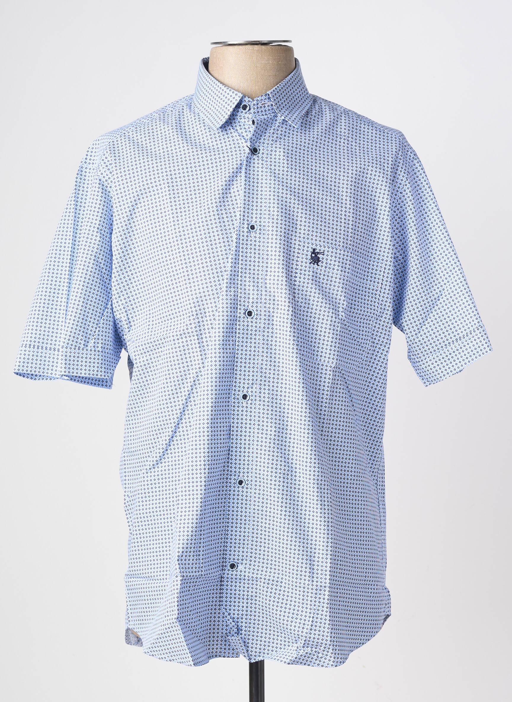 Chemise manches courtes poches bleu BANDE ORIGINALE homme