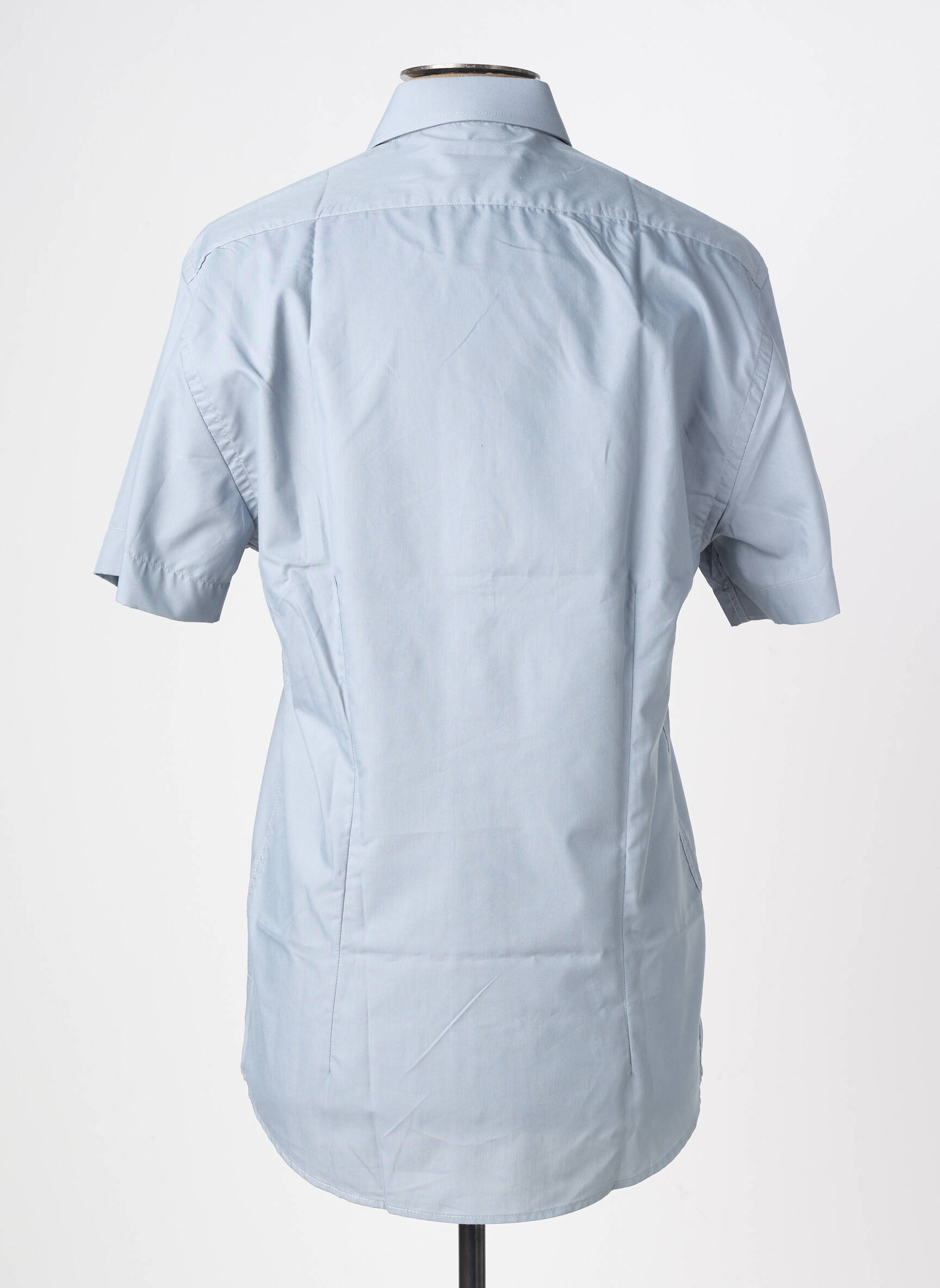 Chemise manches courtes coupe cintrée gris SIMON'S homme