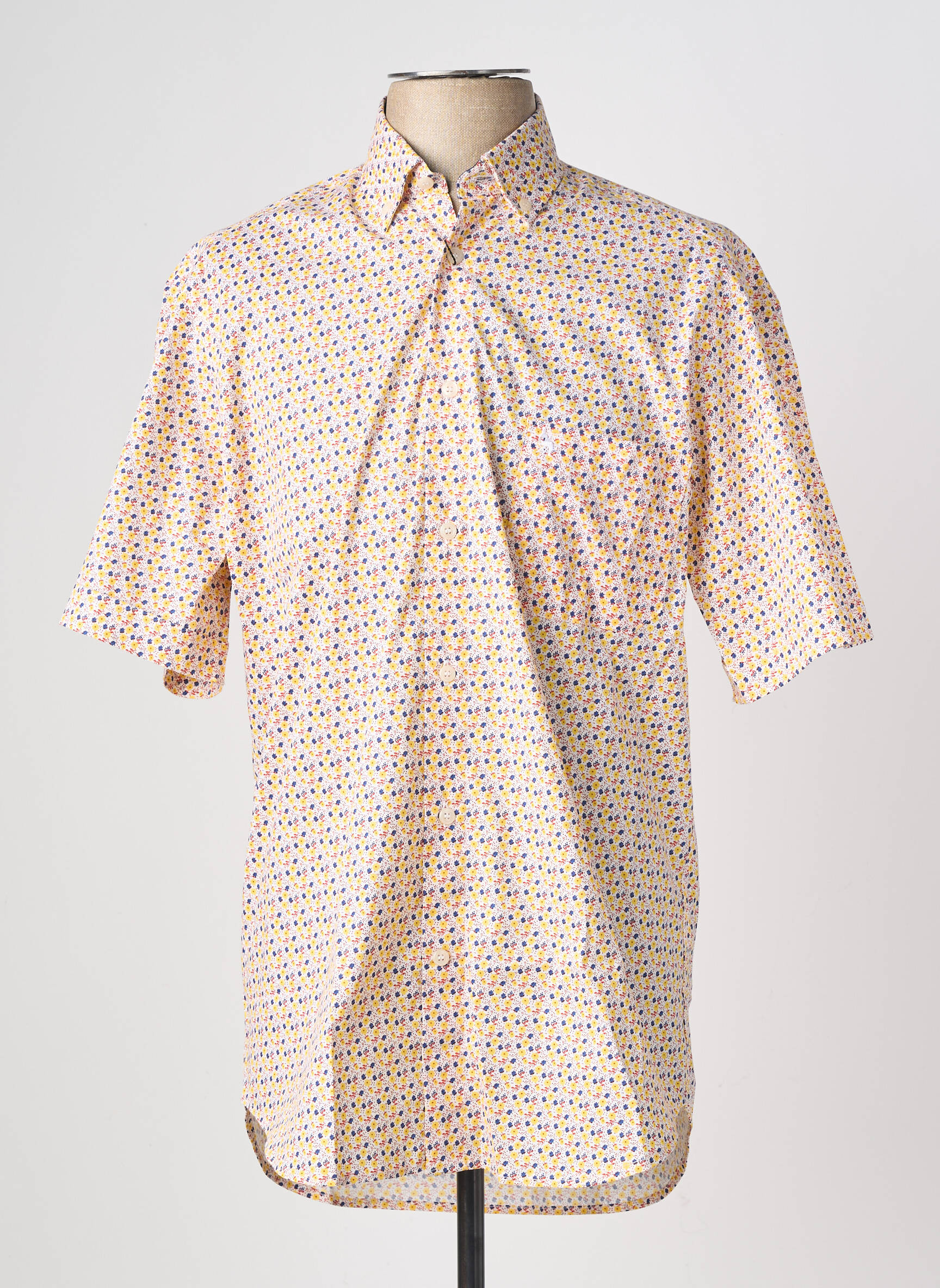 Chemise manches courtes poches jaune BANDE ORIGINALE homme