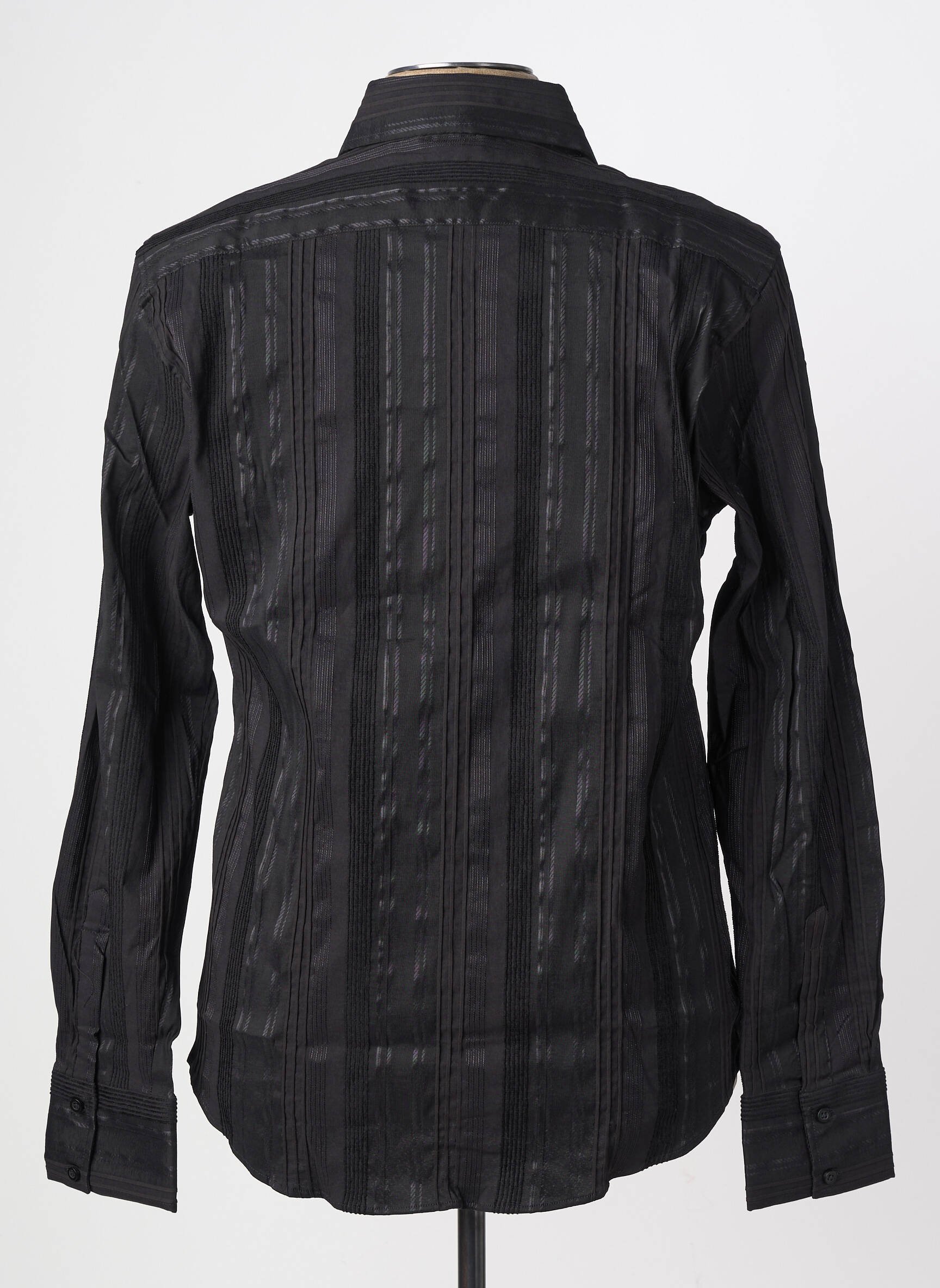 Chemise manches longues poignets boutonnés noir LA CIBLE ROUGE homme