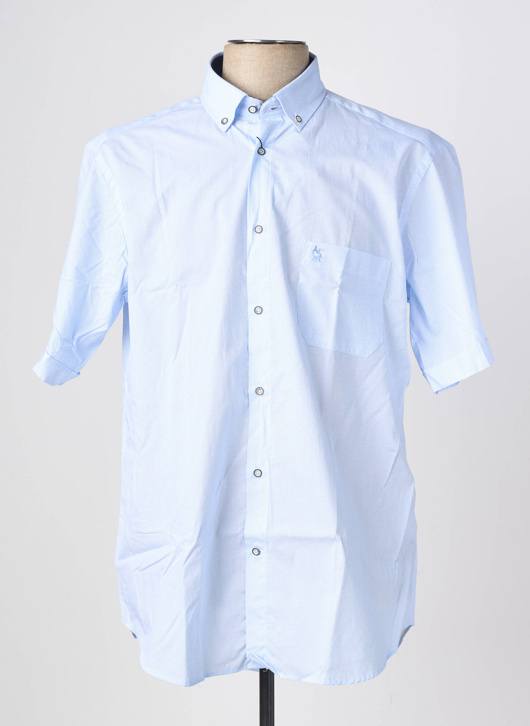 Chemise manches courtes imprimé fantaisie bleu BANDE ORIGINALE homme