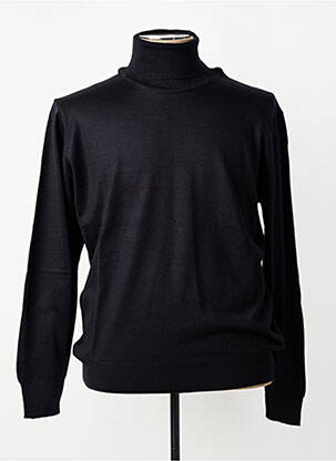 Pull col roulé stretch manches longues noir PIETRO LIBRETI homme