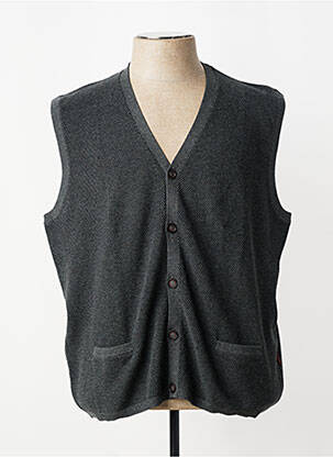 Gilet sans manche tissage chiné gris CALAMAR homme