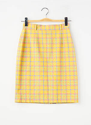 Jupe mi-longue taille à pinces jaune KERRYMARA femme