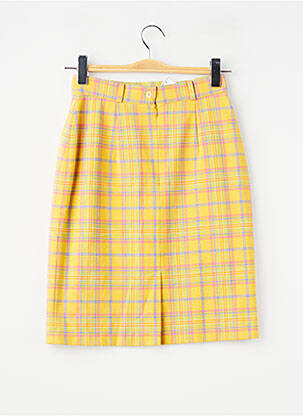 Jupe mi-longue taille à pinces jaune KERRYMARA femme