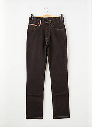 Jeans coupe slim stretch taille normale marron HAROLD homme