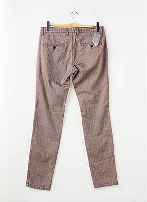 Pantalon chino tissage chiné taille normale marron HATTRIC homme