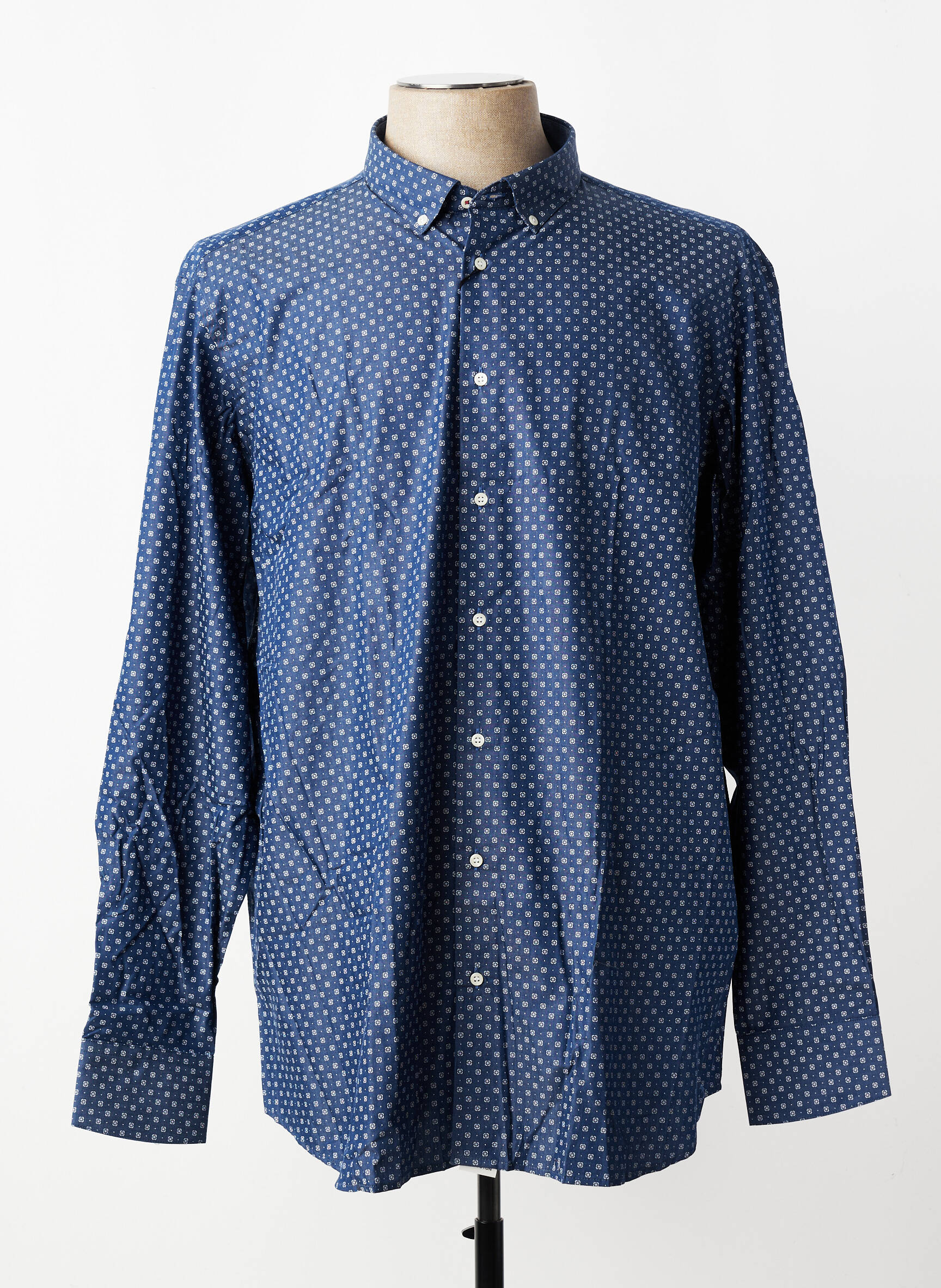 Chemise manches longues imprimé fantaisie bleu BANDE ORIGINALE homme