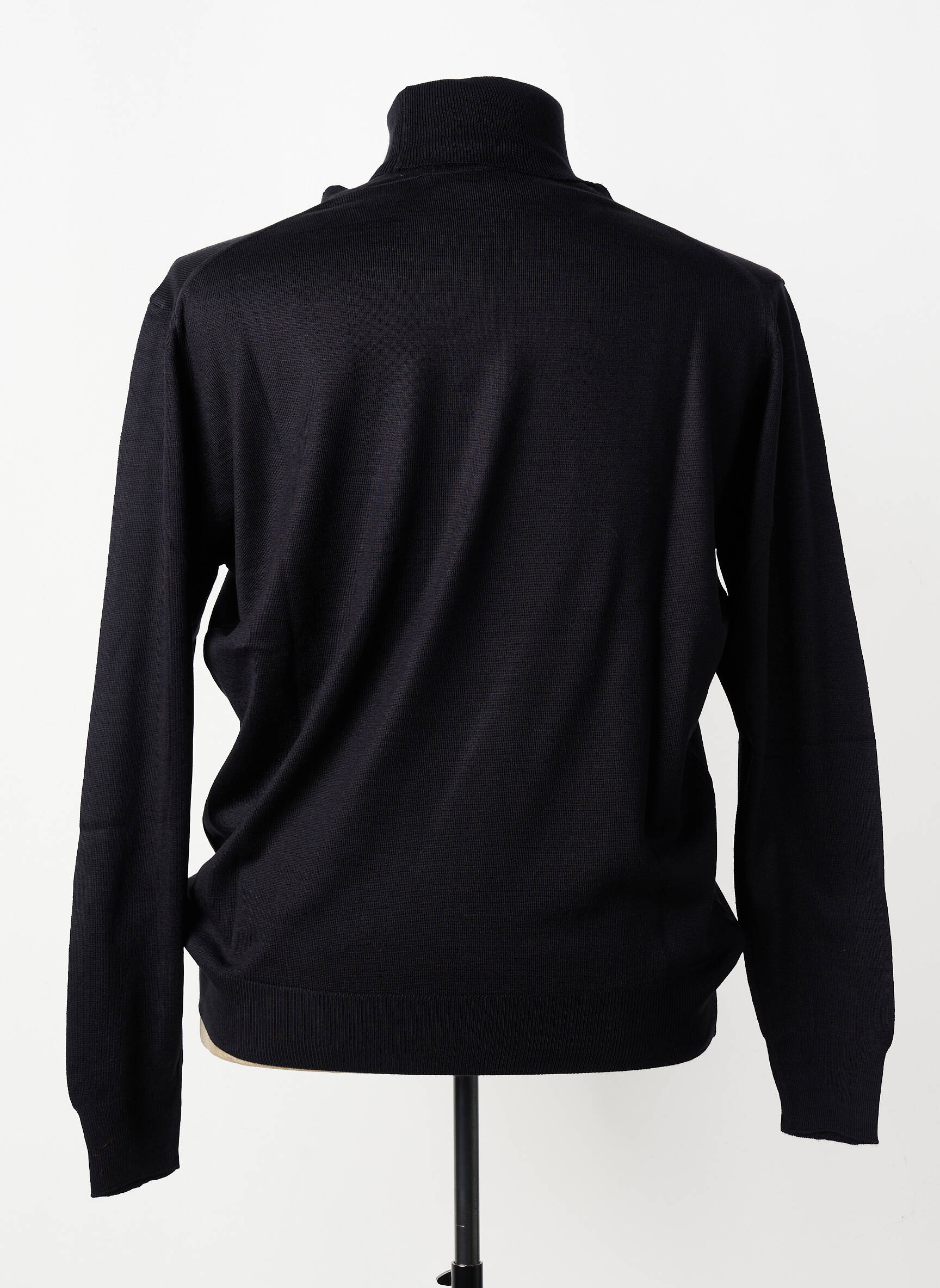 Pull col roulé stretch manches longues noir PIETRO LIBRETI homme