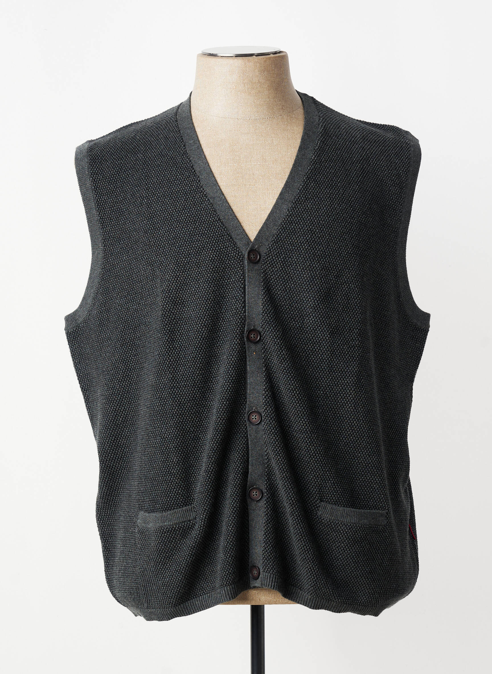 Gilet sans manche tissage chiné gris CALAMAR homme