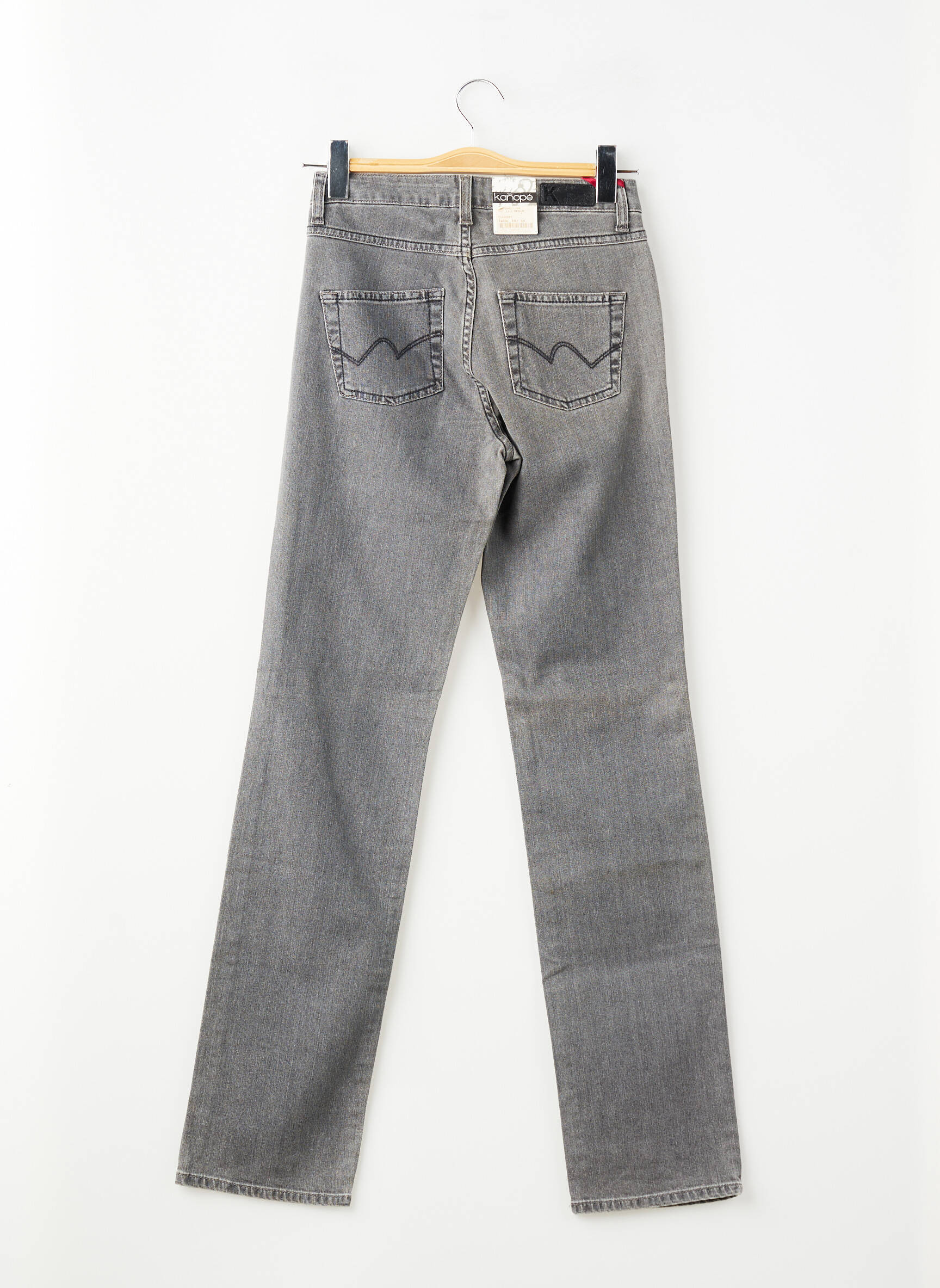Jeans coupe slim stretch taille normale gris KANOPE femme