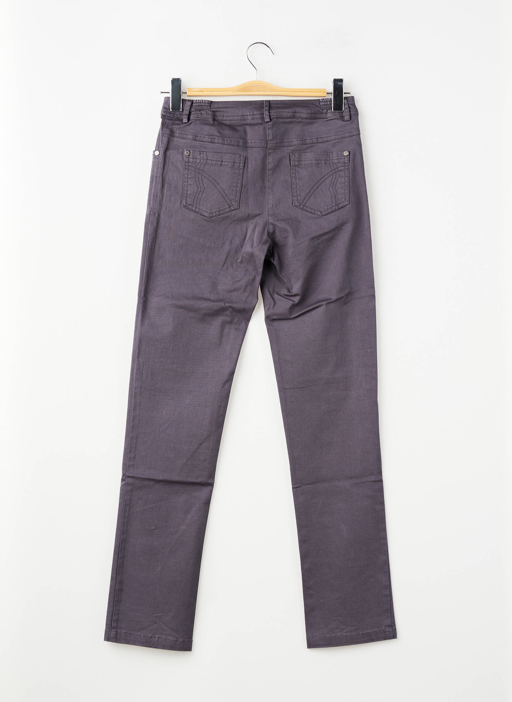 Jeans coupe slim stretch taille normale gris AGATHE & LOUISE femme