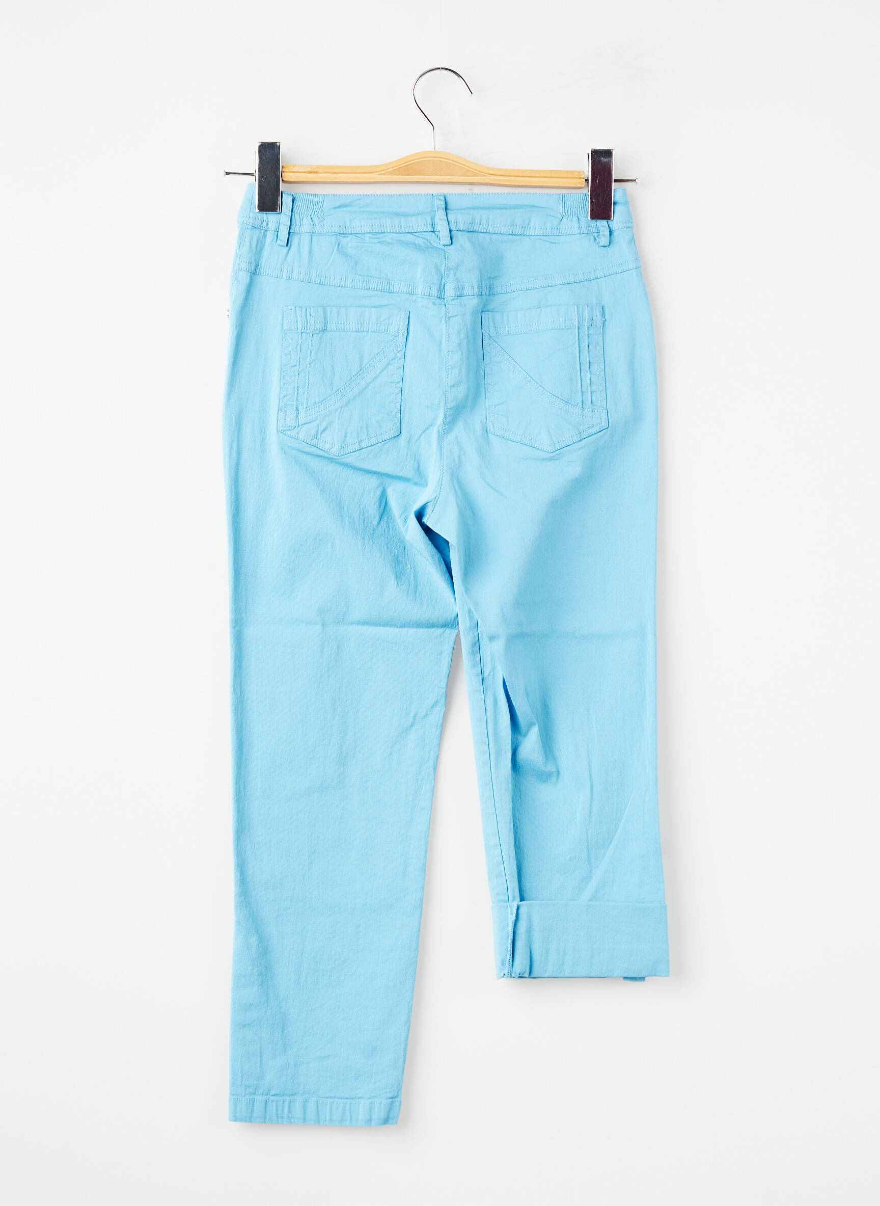Pantacourt stretch taille normale bleu AGATHE & LOUISE femme