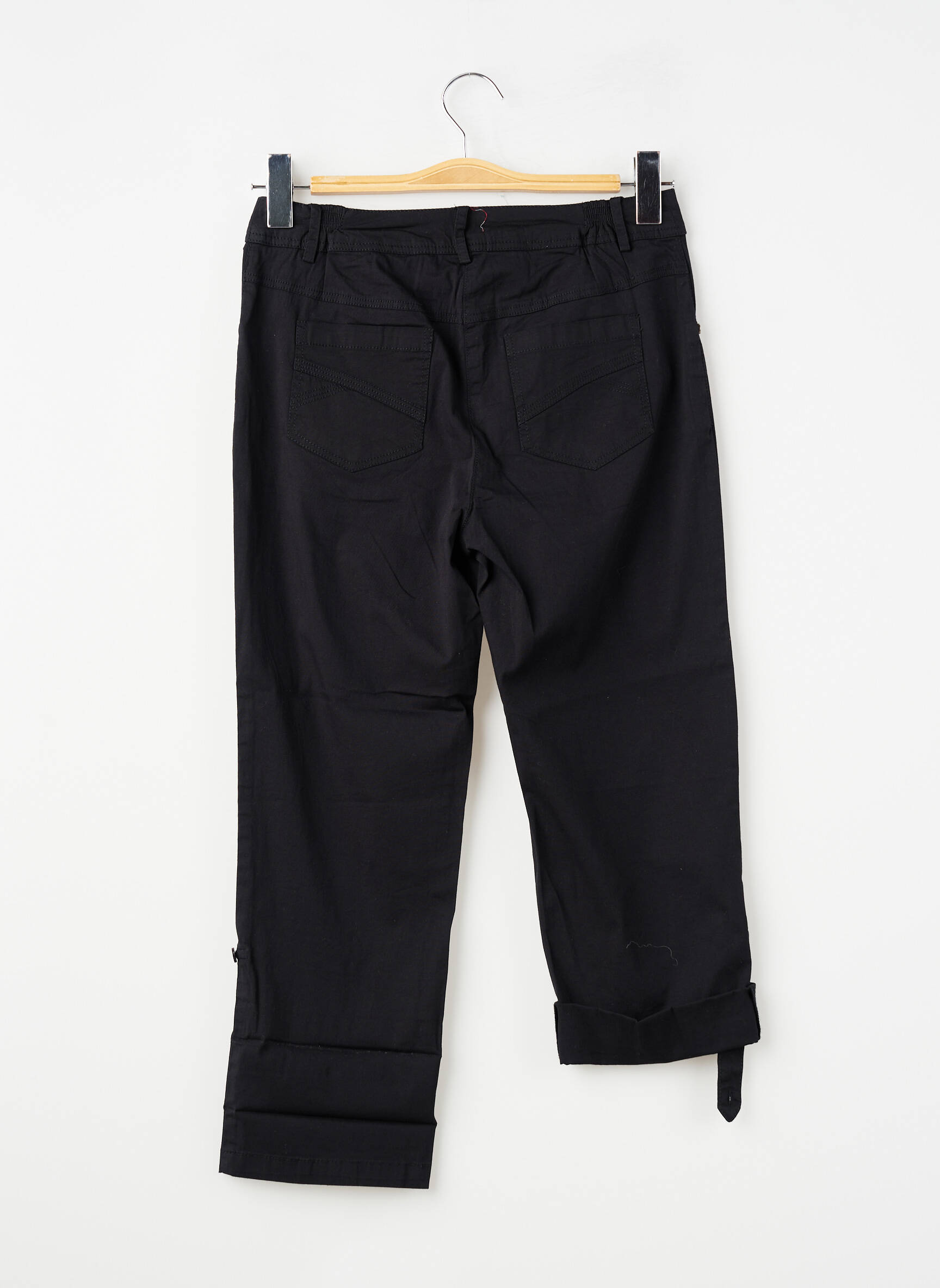 Pantacourt stretch taille normale noir AGATHE & LOUISE femme