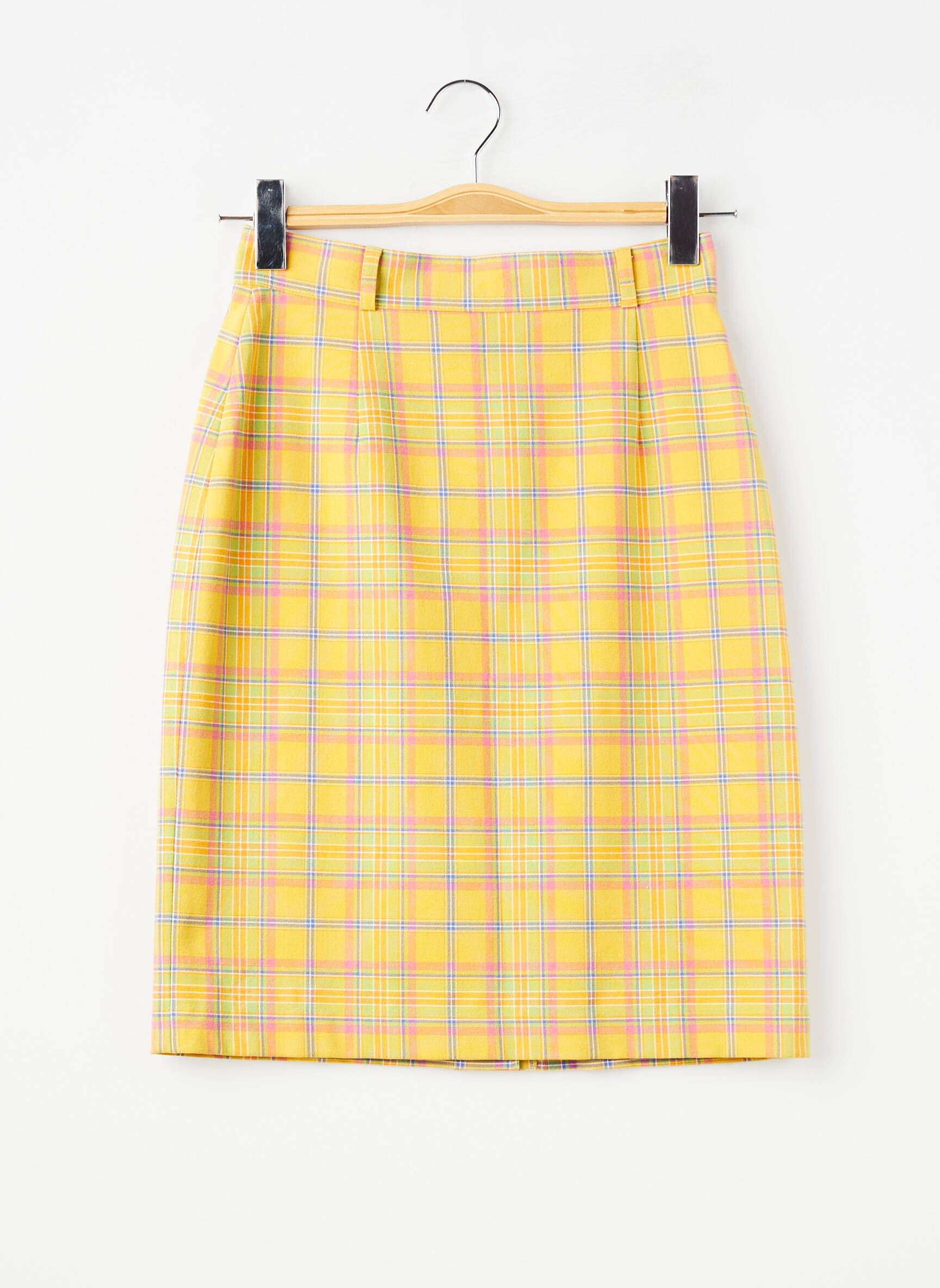 Jupe mi-longue taille à pinces jaune KERRYMARA femme