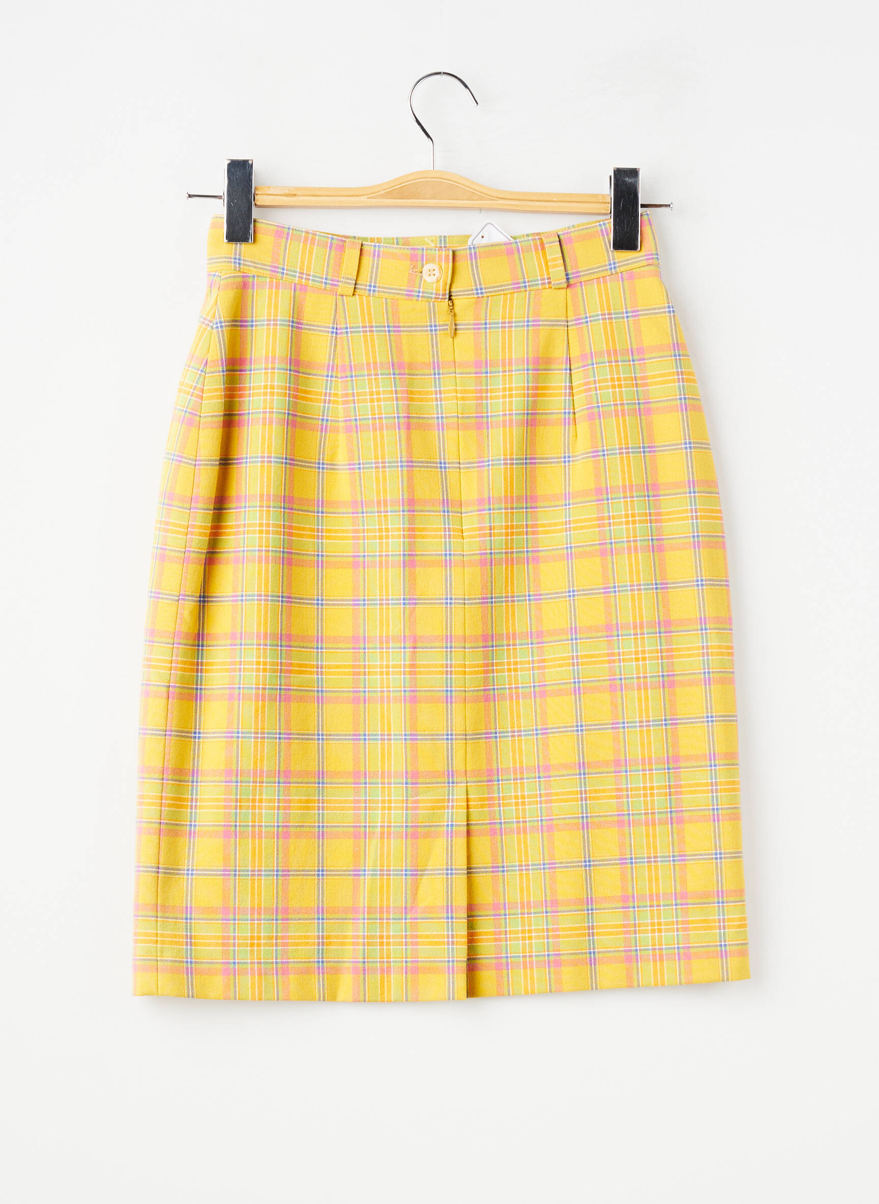 Jupe mi-longue taille à pinces jaune KERRYMARA femme