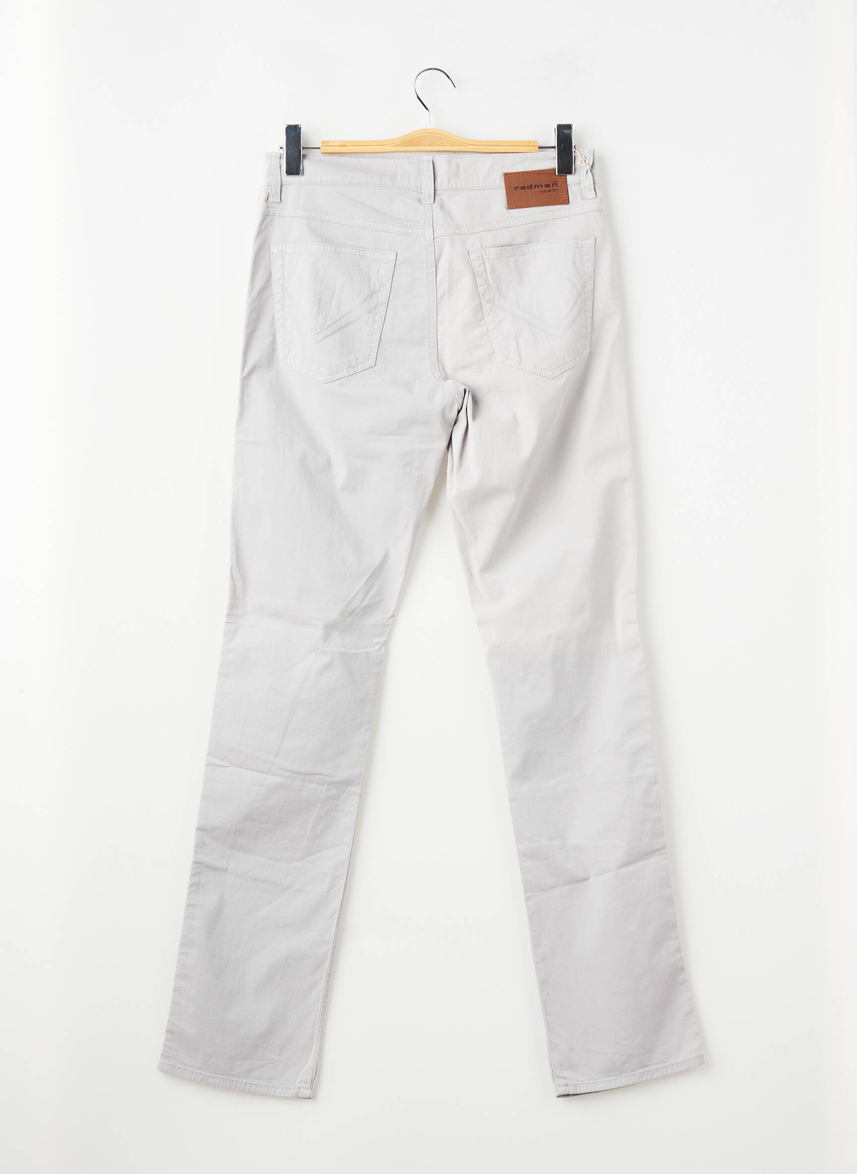 Pantalon slim stretch taille normale gris REDMAN homme