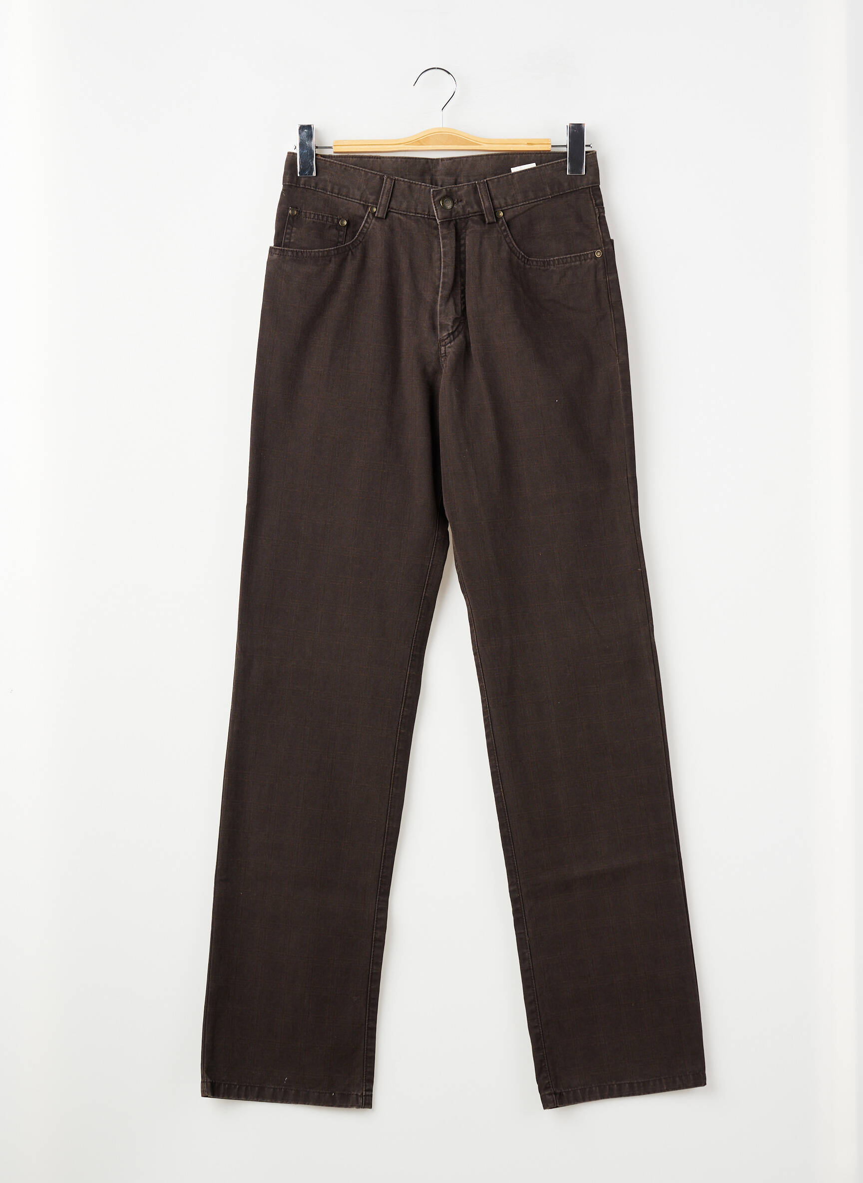 Jeans coupe slim stretch taille normale marron HAROLD homme