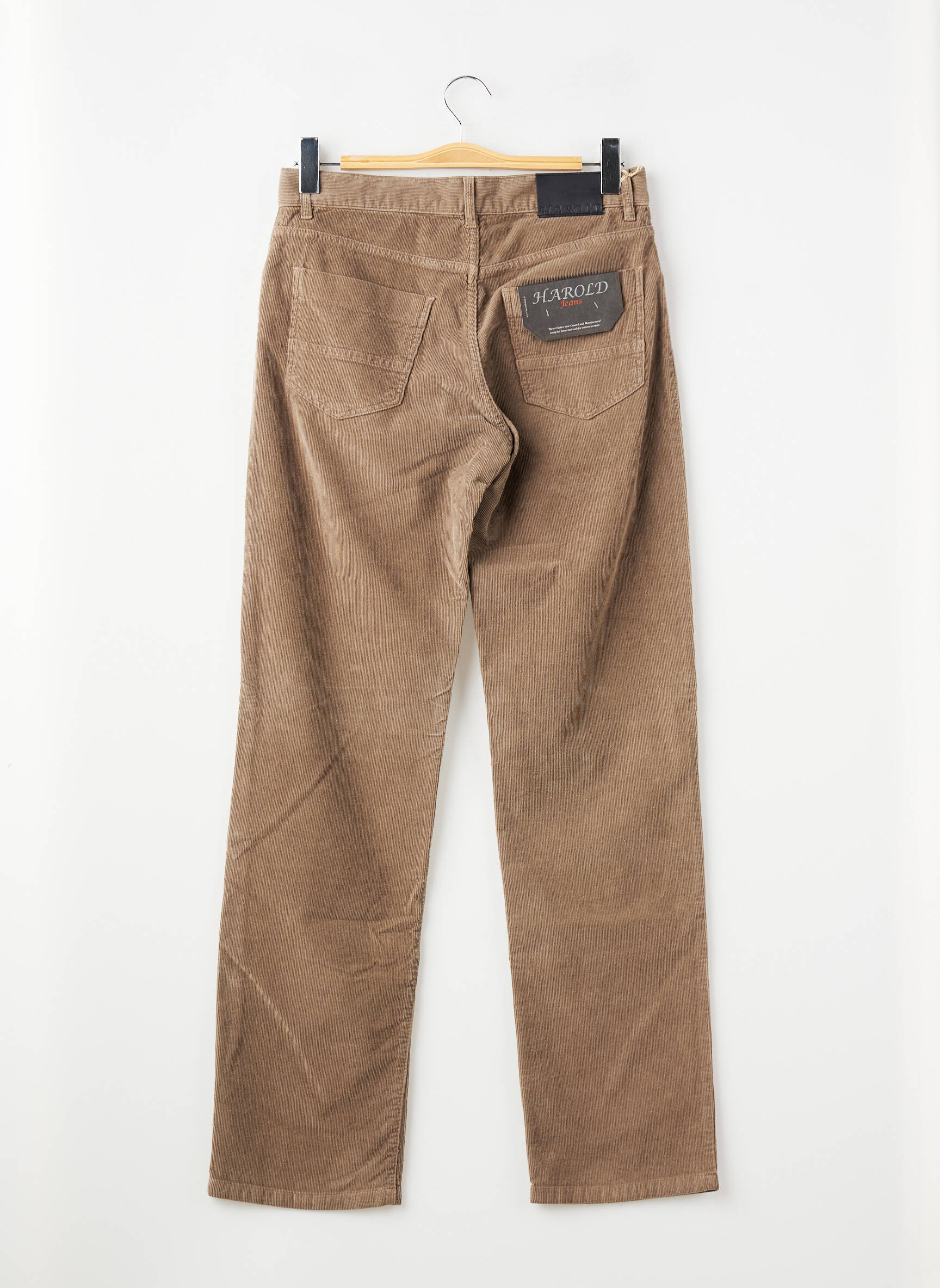 Pantalon droit stretch taille normale marron HAROLD homme
