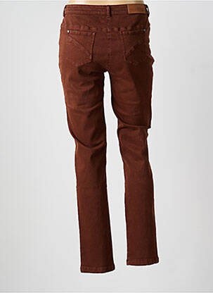 Jeans coupe slim stretch taille normale marron AGATHE & LOUISE femme