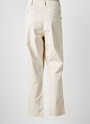 Pantalon chino tissage popeline taille normale beige EL INTERNATIONALE femme