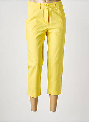 Pantacourt coupe droite taille normale jaune FELINO femme
