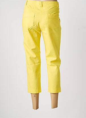 Pantacourt coupe droite taille normale jaune FELINO femme