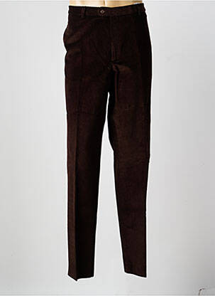 Pantalon slim tissage velours taille normale marron COSSERAT homme