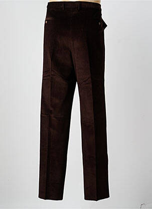Pantalon slim tissage velours taille normale marron COSSERAT homme