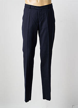 Pantalon slim fermeture zippée sous rabat boutonné taille normale bleu EMYLE homme