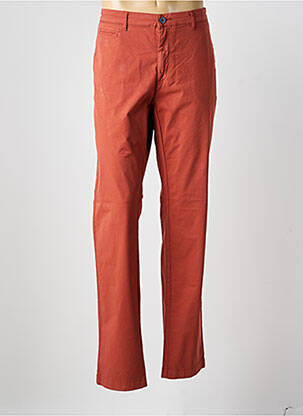 Pantalon chino tissage popeline taille normale orange EMYLE homme