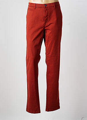 Pantalon chino tissage popeline taille normale orange EMYLE homme