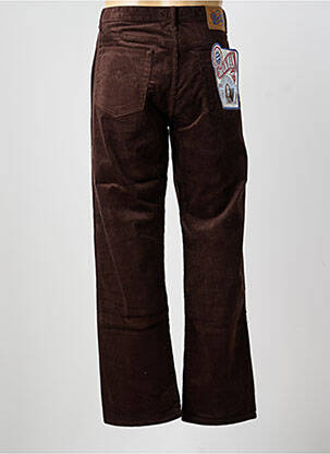 Pantalon droit stretch taille haute marron TRUCKMAN homme