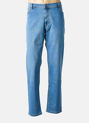 Jeans coupe slim stretch taille normale bleu HATTRIC homme