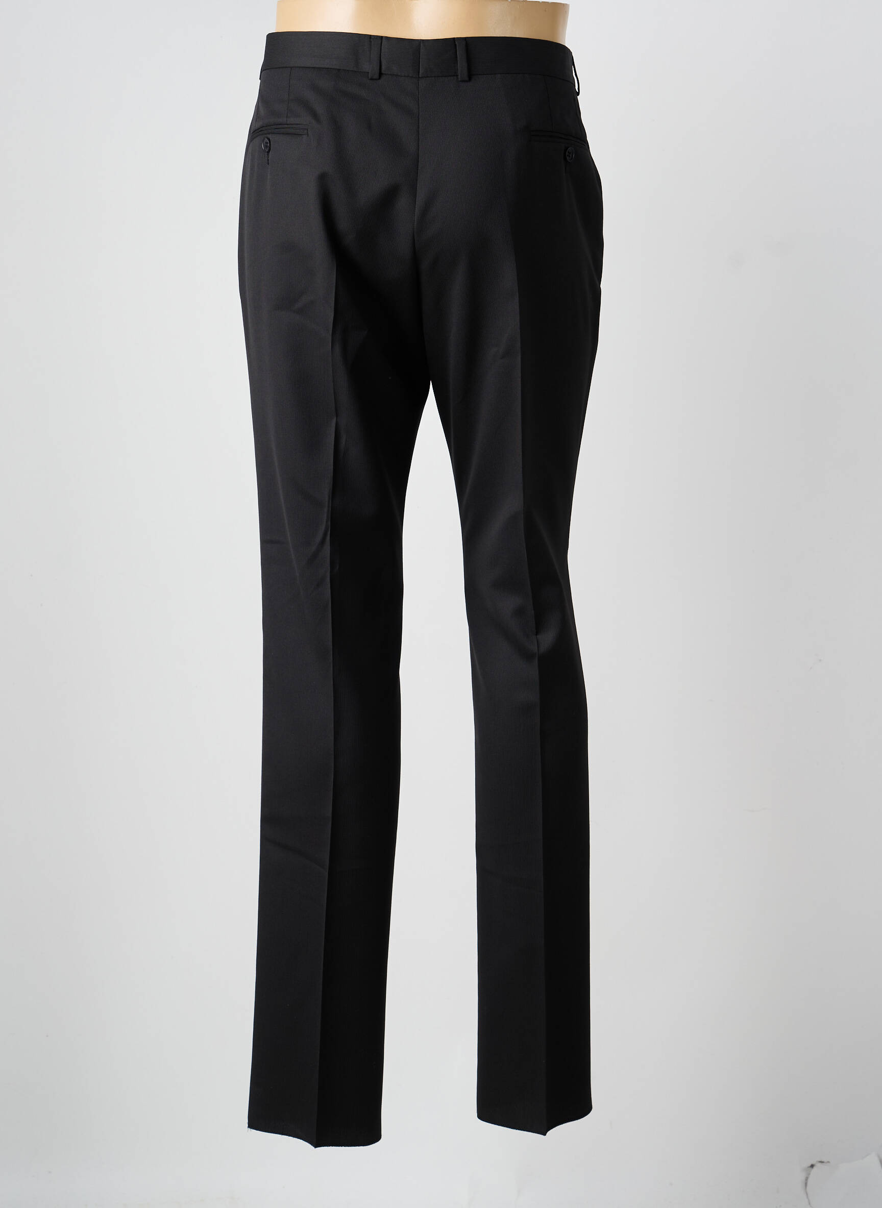 Pantalon slim fermeture zippée sous rabat boutonné taille normale noir ADRIANO STOZZI homme